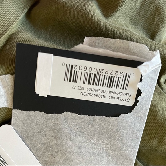 ALEXANDER WANG sz 27 Hybrid Overalls Jump Mix Denim Jumpsuit Green - Picture 6 of 8